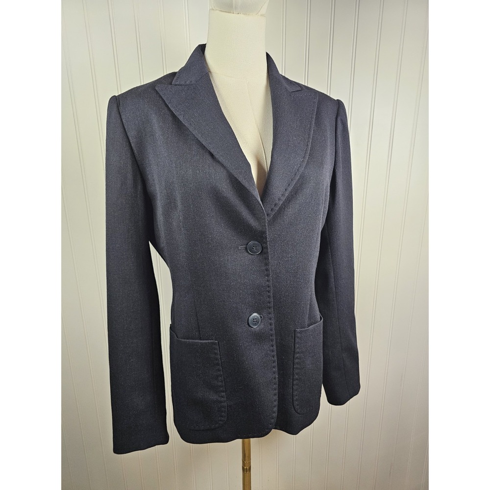 Cinzia Rocco Wool Blend Blazer Women's Size 6 Dark Navy Made in Italy